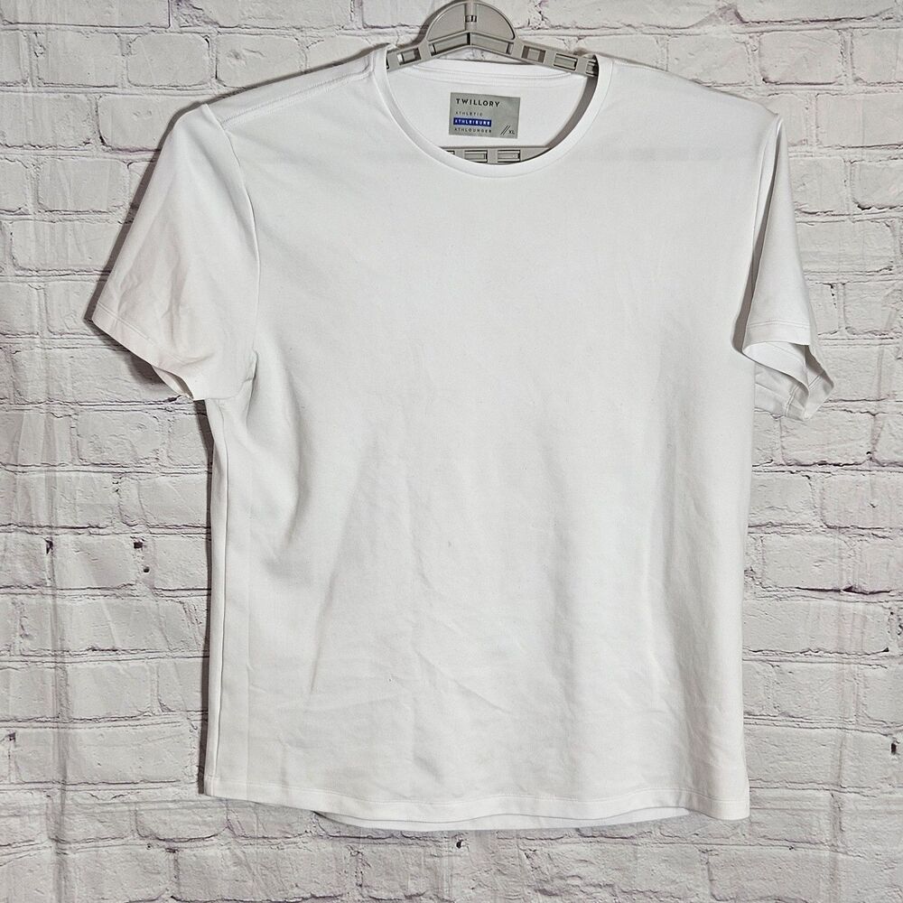 Twillory Shirt Men Size XL  Athletic Athleisure Athlounger Stretch T-Shirt White